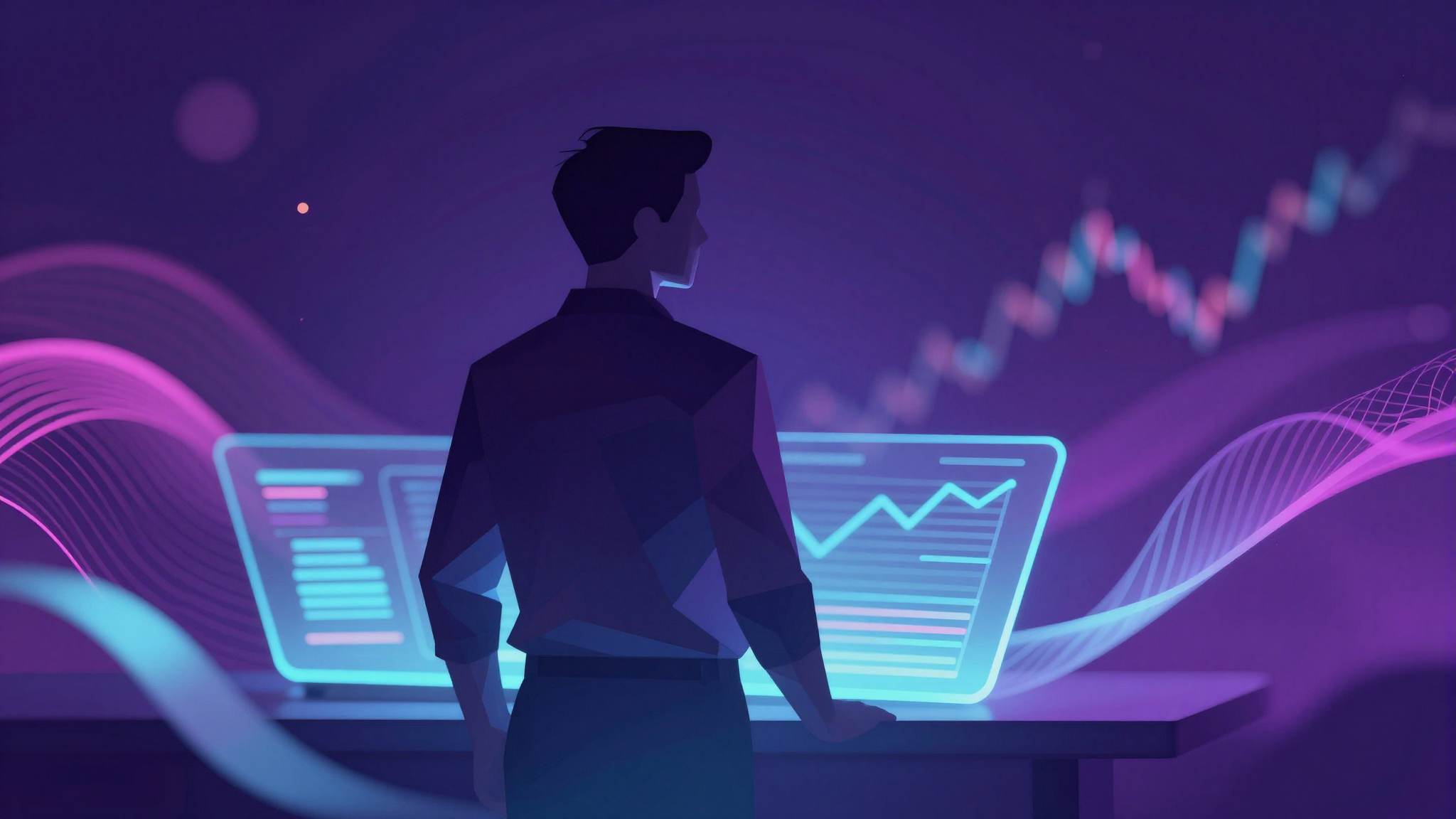 Abstract editorial illustration related to How to Reduce Emotional Trading and Stick to Your Plan